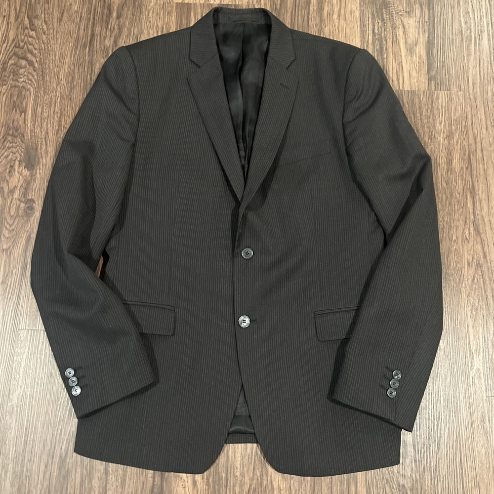 VERSACE COLLECTION BLAZER SIZE 52EU WOOL COLOR PINSTRIPE GRAY MEN'S